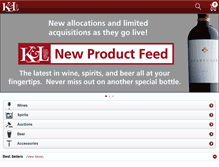 Tablet Screenshot of m.klwines.com
